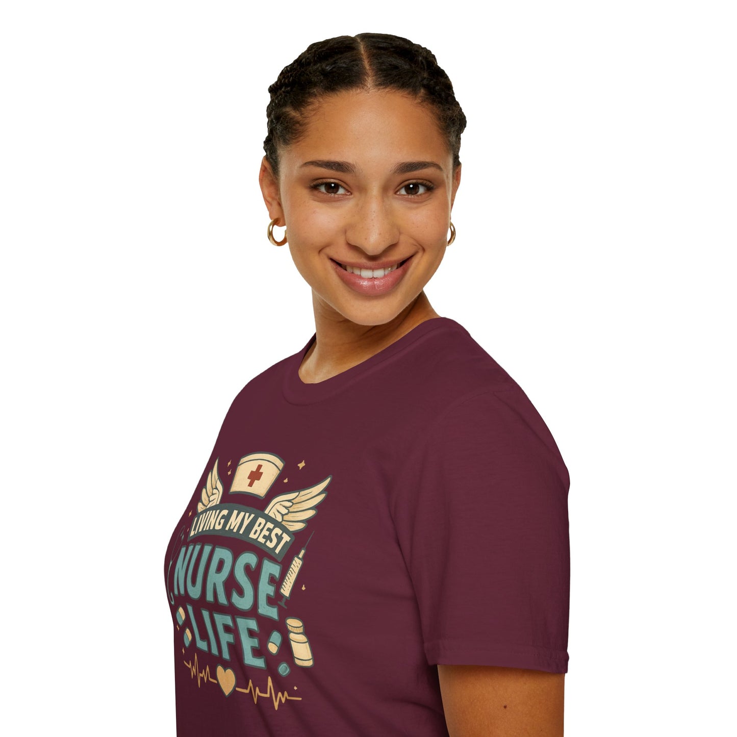 Living My Best Nurse Life Shirt – Cute Nurse Shirt for Women – RN Nurse Life Tee – Nurse Appreciation Gift, Medical Worker Shirt