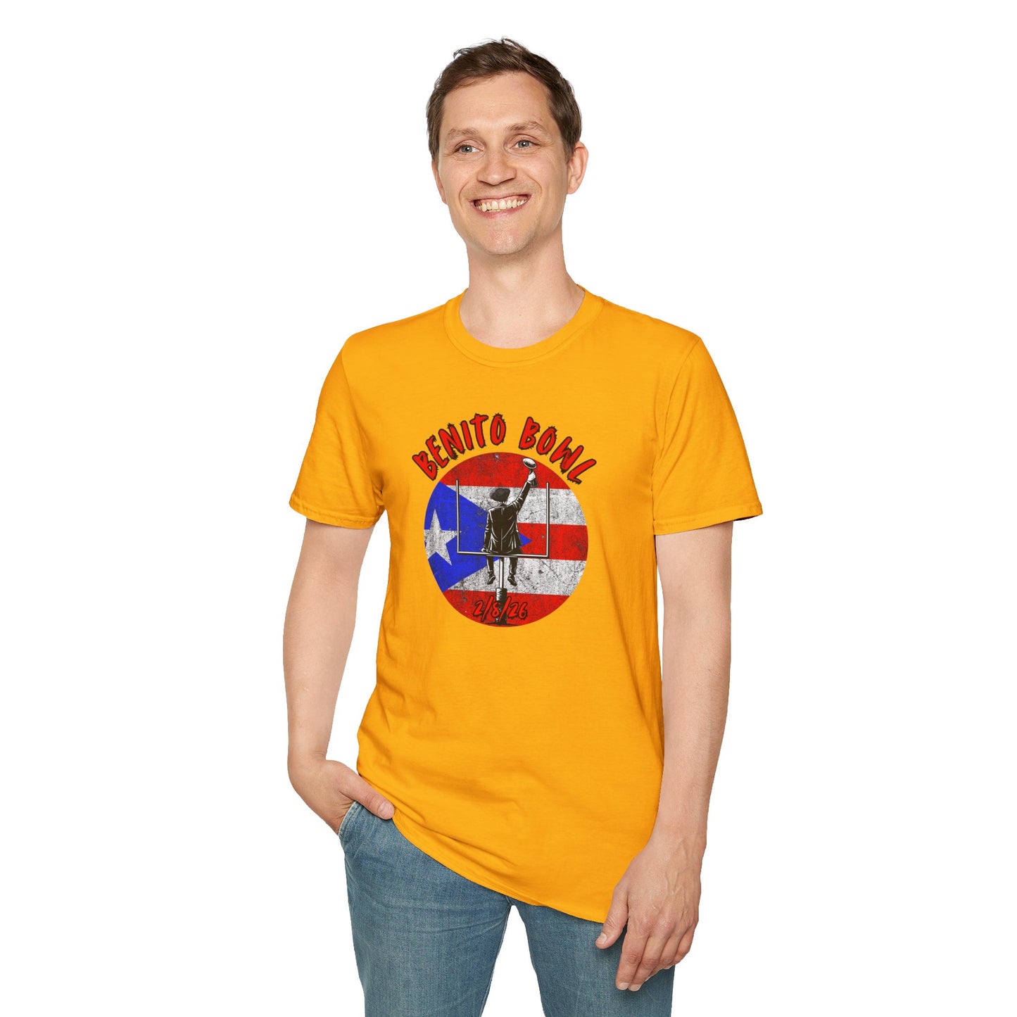 Benito Bowl 2/8/26 T-Shirt – Puerto Rico Heritage Tee, Boricua Pride Football Fan Shirt