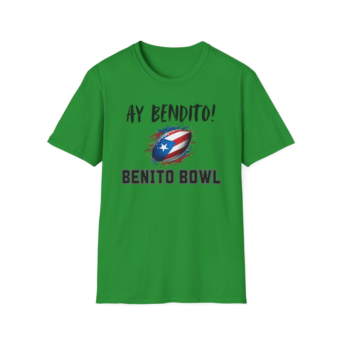Ay Bendito! Benito Bowl T-Shirt, Halftime Benito Shirt, Football Fan Gift, Benito Tee, Puerto Rico Heritage Boriqua Pride Gift