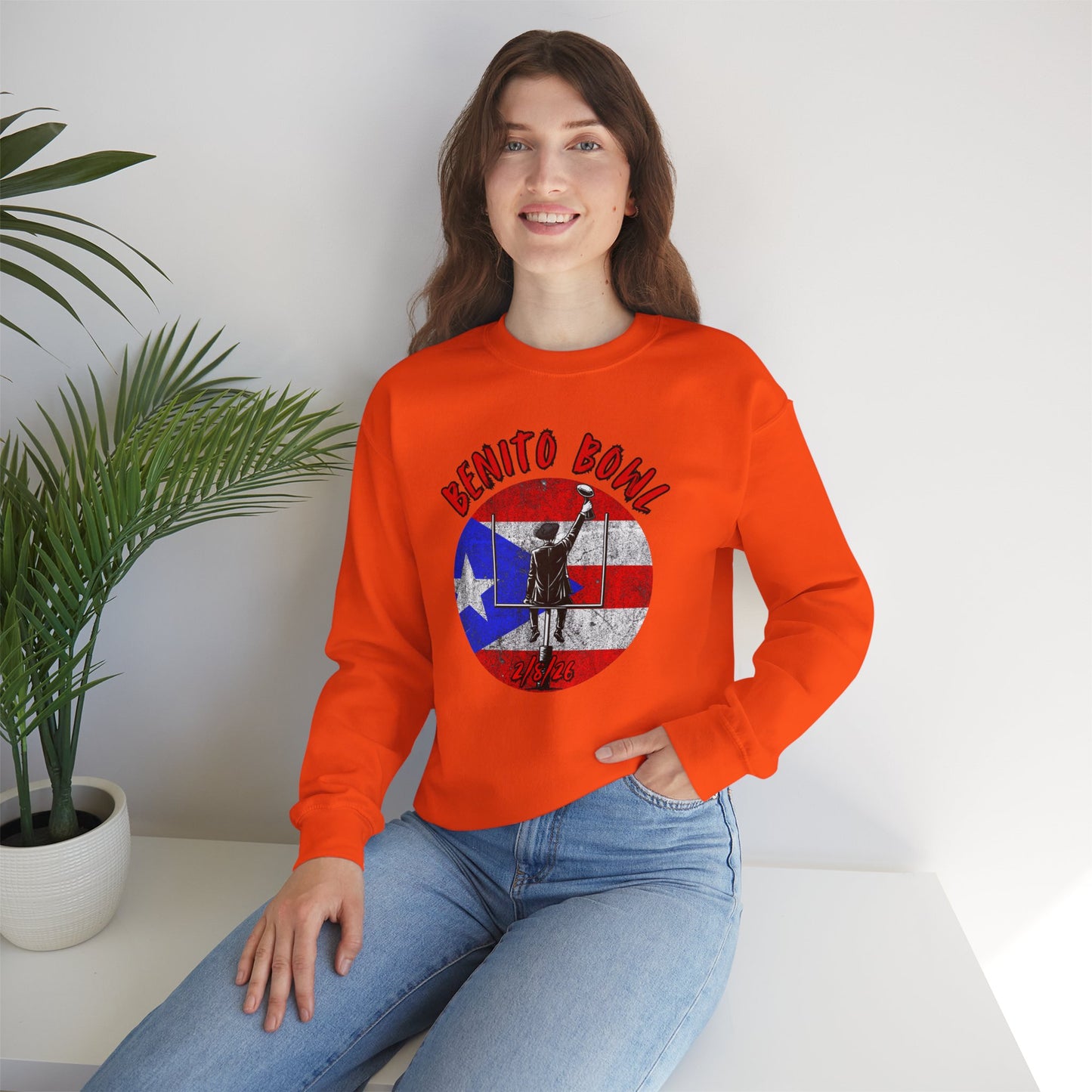 Benito Bowl 2/8/26 Sweatshirt – Puerto Rico Heritage, Boricua Pride Football Fan Sweatshirt