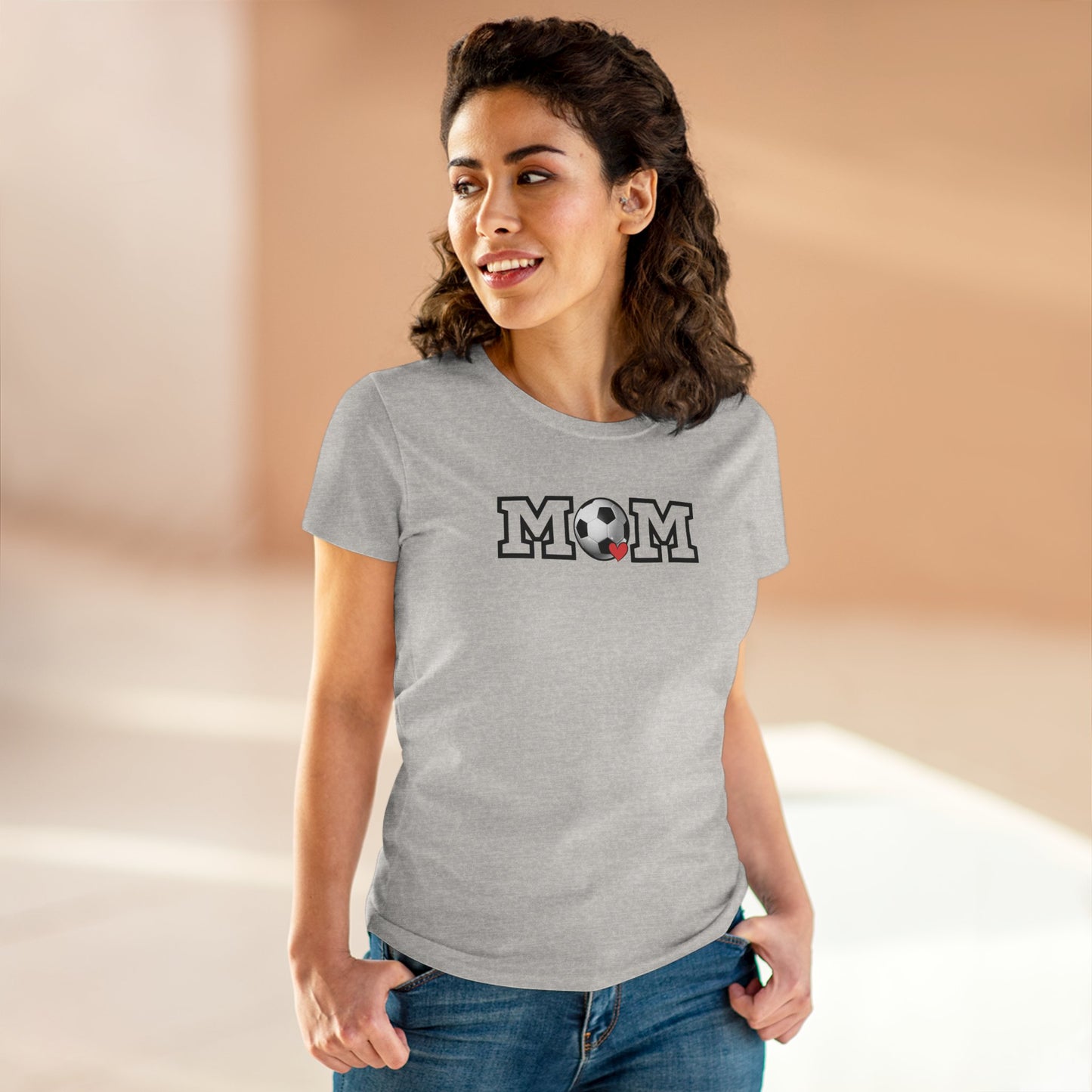 Soccer Mom Shirt, Sports Mom Gift, Cotton T-Shirt, Soccer Fan Apparel, Mother's Day Tee, Mom loves Soccer, Sports Mom