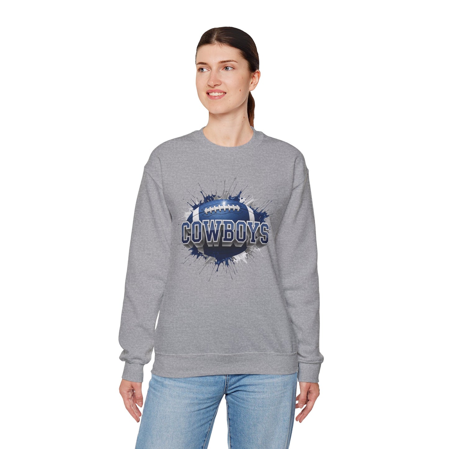 Dallas Football Sweatshirt, Dallas Team Sweatshirt, Football Gift for Dallas Fans, Game Day Sports Fan Football Apparel