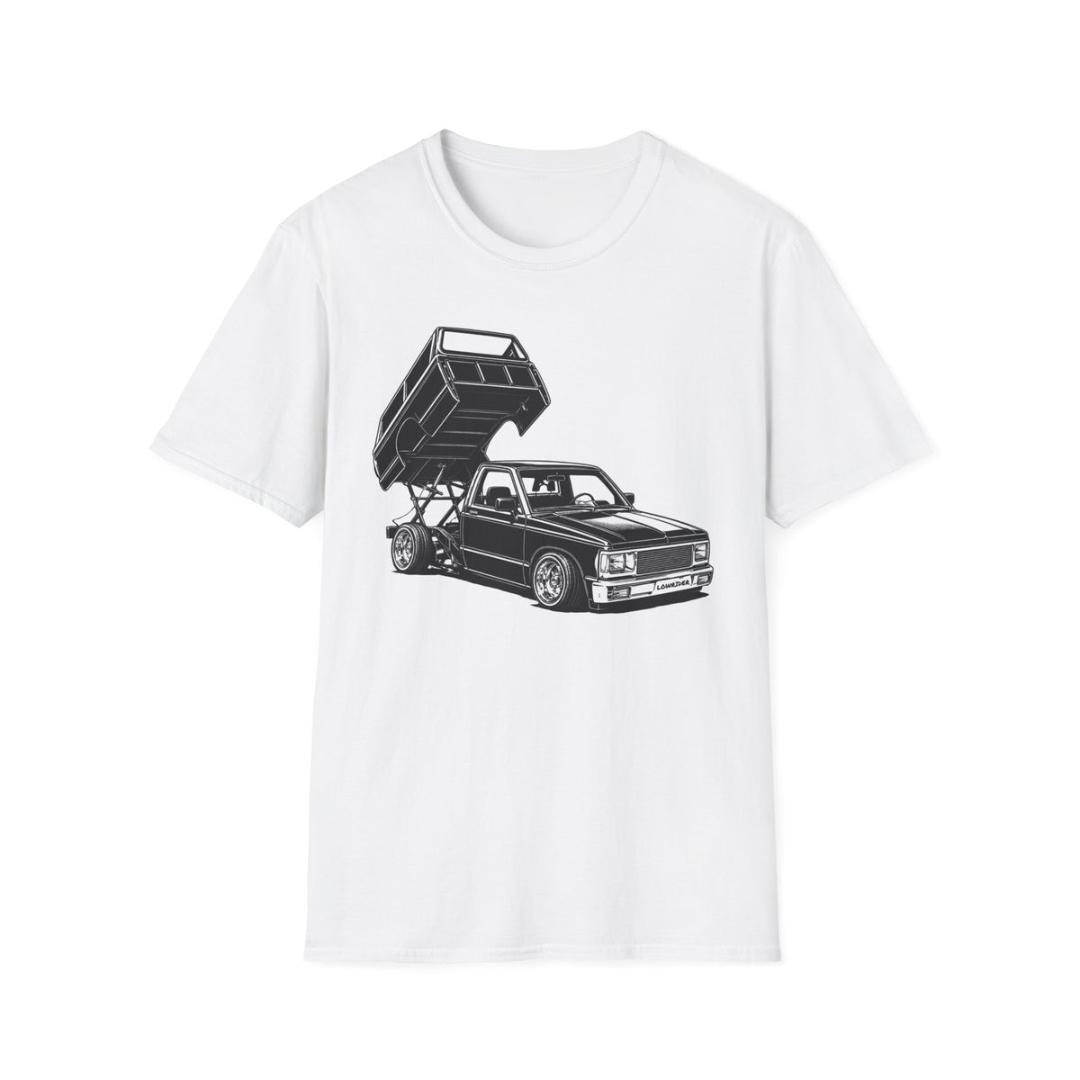 Lowrider Truck Shirt, Mini Truck T-Shirt, Custom Lowered Truck Tee, Car Enthusiast Gift, Mini Truck Bed Dancer, Garage Wear