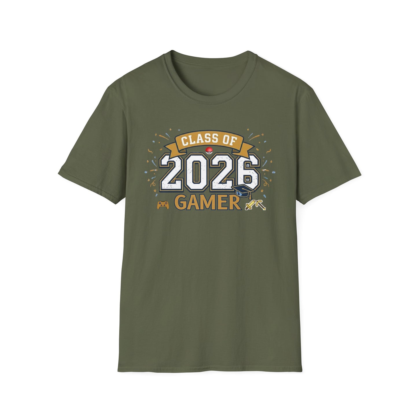 Class of 2026 Gamer T-Shirt – Graduation Gift for Gamers, Senior 2026 Shirt, Video Game Grad Tee, High School or College