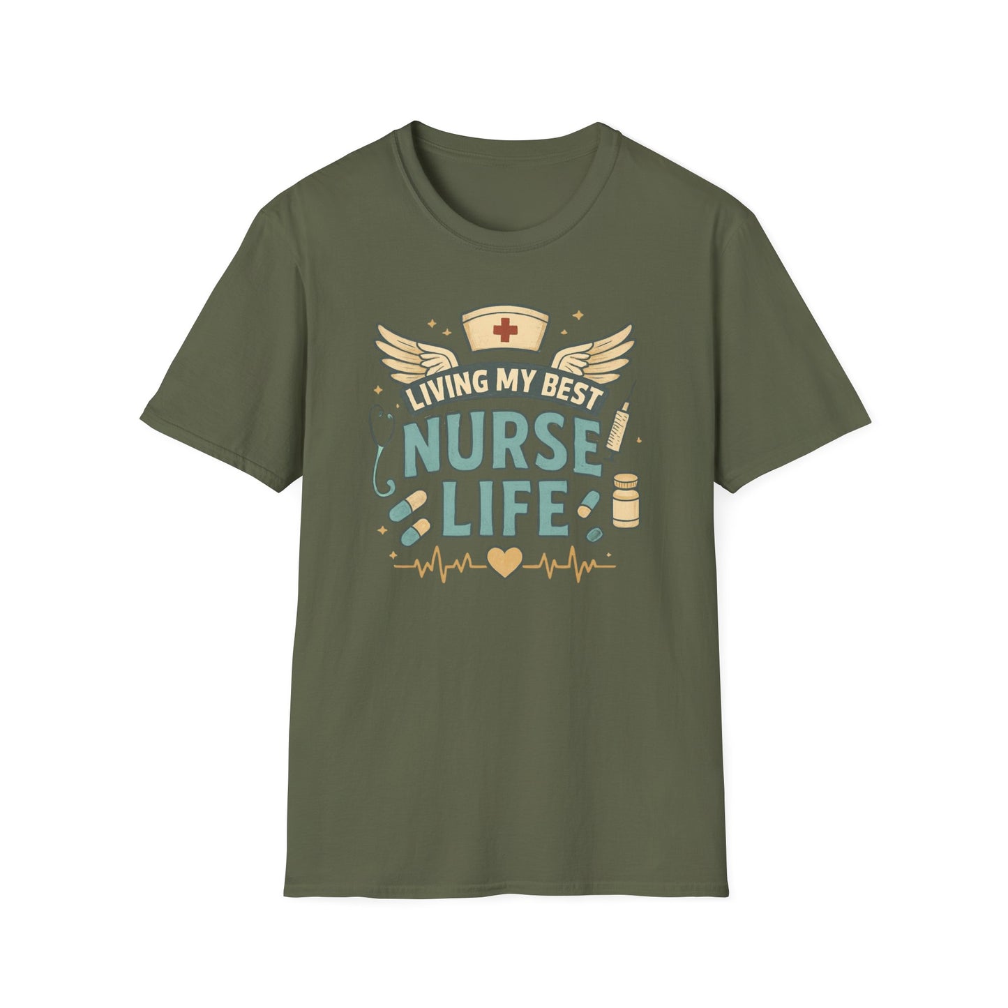Living My Best Nurse Life Shirt – Cute Nurse Shirt for Women – RN Nurse Life Tee – Nurse Appreciation Gift, Medical Worker Shirt