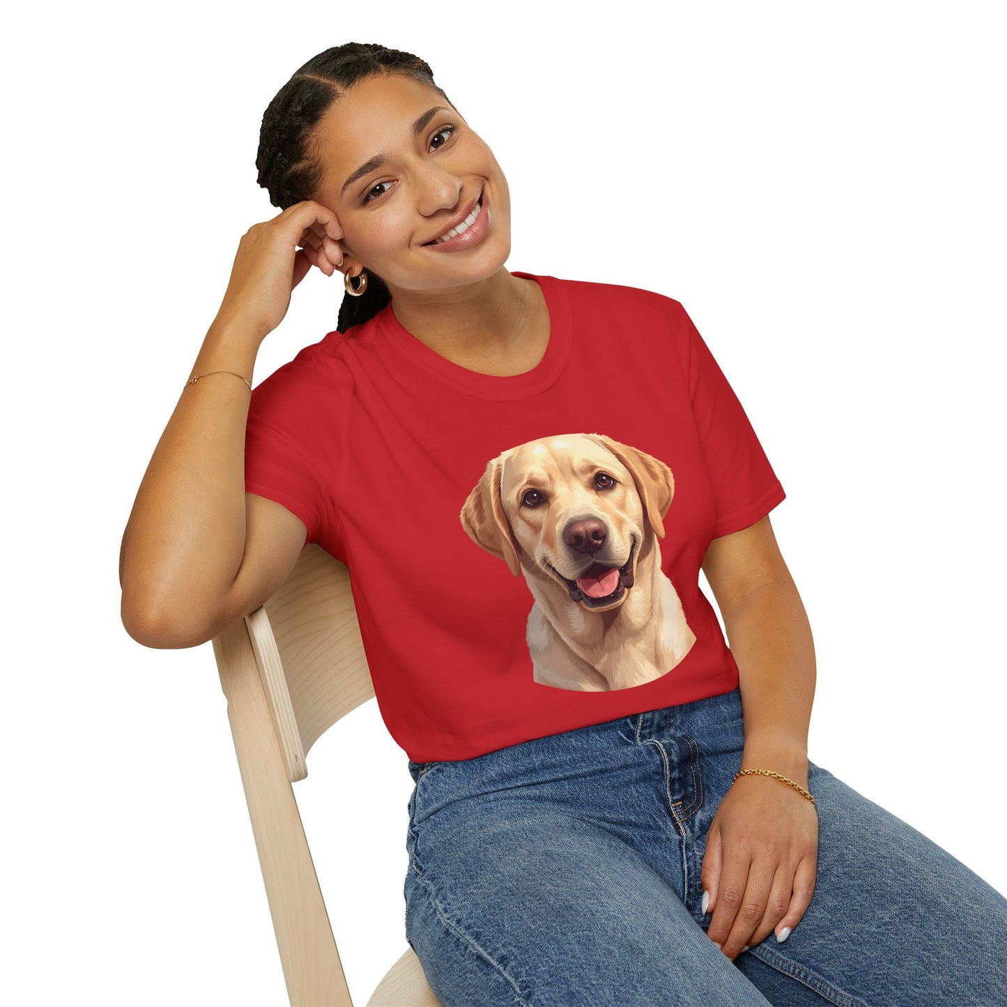 Labrador Retriever Dog Portrait Shirt – Lab Dog Lover Gift, Cute Dog Mom Tee, Dog Dad Shirt, Pet Breed Apparel