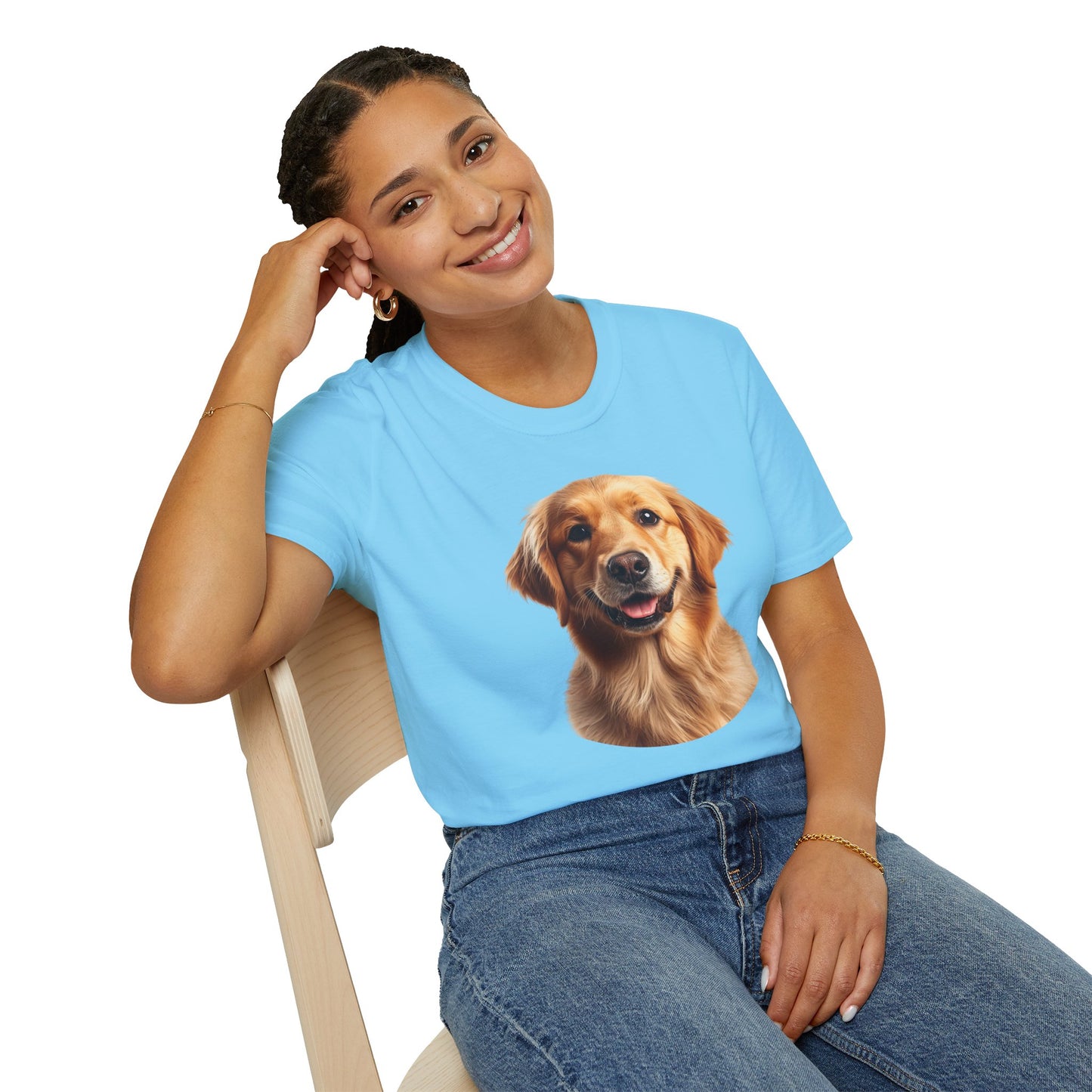 Golden Retriever Dog Portrait Shirt – Lab Dog Lover Gift, Cute Dog Mom Tee, Dog Dad Shirt, Pet Breed Apparel