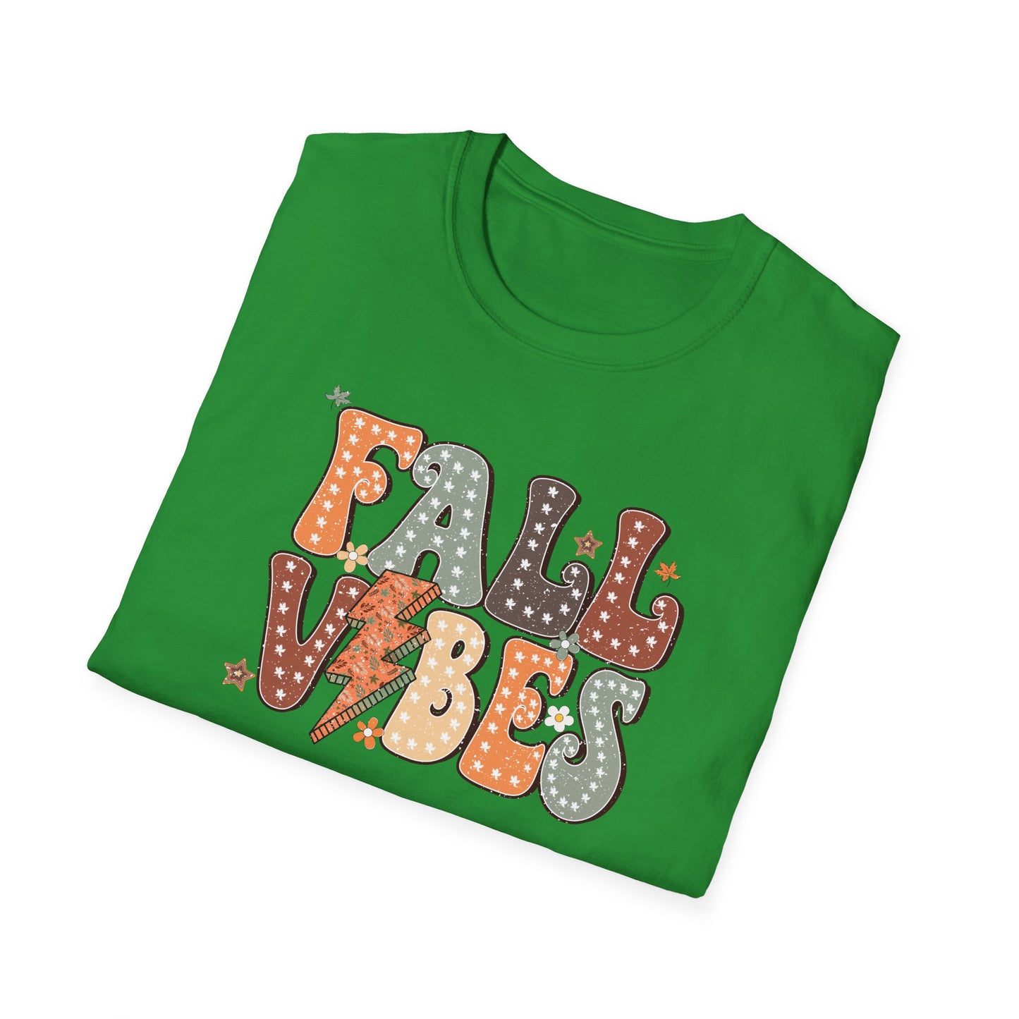 Fall Vibes T-Shirt, Autumn Graphic Tee, Cozy Shirt, Relaxing Casual Top, Seasonal Clothing, Thanksgiving Tee, Friendsgiving gift