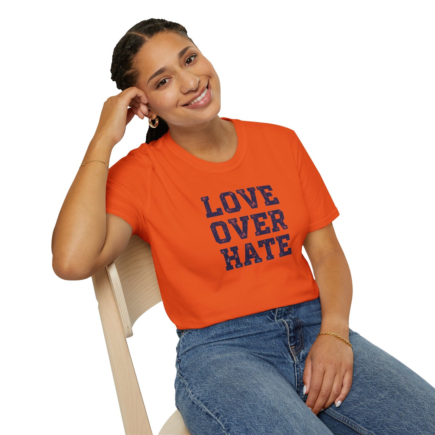 Love Over Hate T-Shirt – Inspirational Christian Shirt, Positive Message Tee, Motivational Faith Apparel