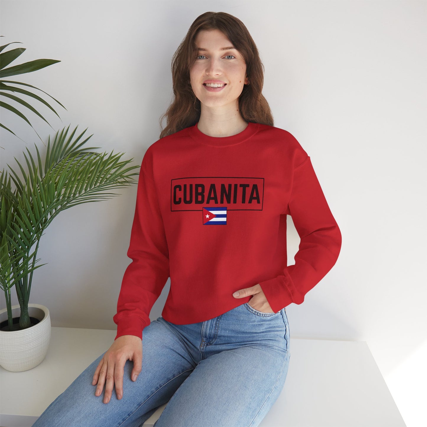 CUBANITA Sweatshirt – Cuban Flag Sweatshirt for Women, Latino Pride Sweatshirt, Cuba Heritage Top, Cuban Culture Graphic Sweatshirt