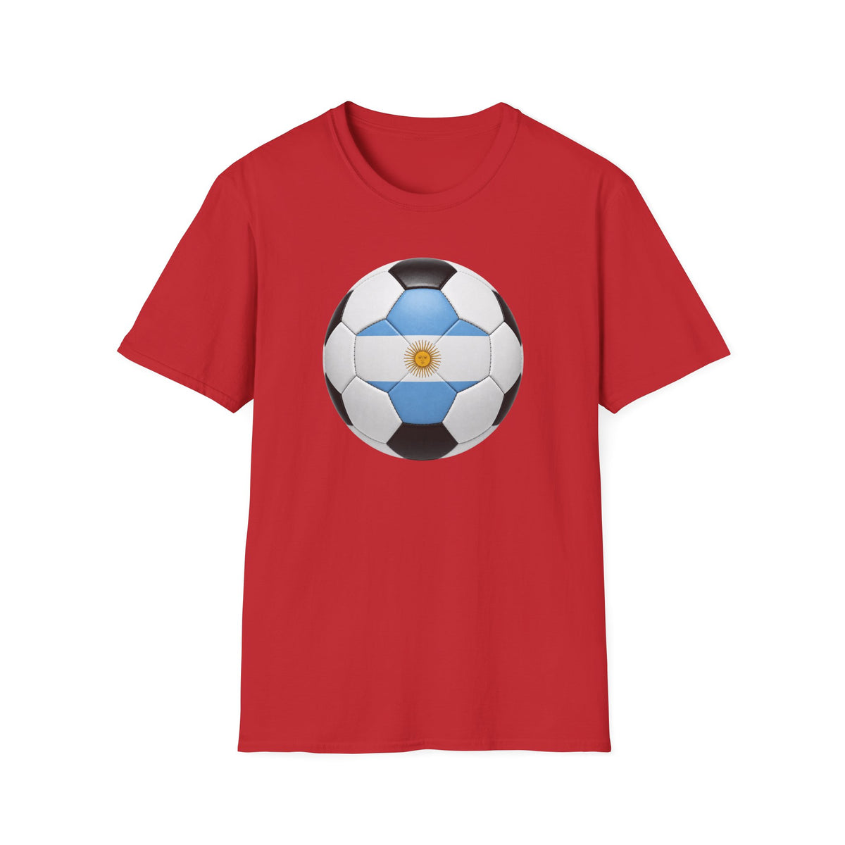 Argentina Soccer Ball Shirt, Argentina Futbol Tee, Light Blue White Soccer T-Shirt, Game Day Fan Shirt, Sports Gift