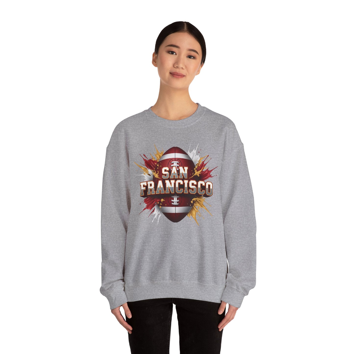 San Francisco Football Sweatshirt, San Francisco Team Sweatshirt, Football Gift for San Fran Fans, Game Day Fan Apparel, Football Fan Gift