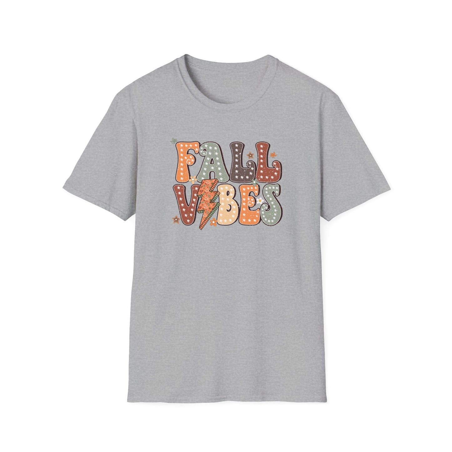 Fall Vibes T-Shirt, Autumn Graphic Tee, Cozy Shirt, Relaxing Casual Top, Seasonal Clothing, Thanksgiving Tee, Friendsgiving gift