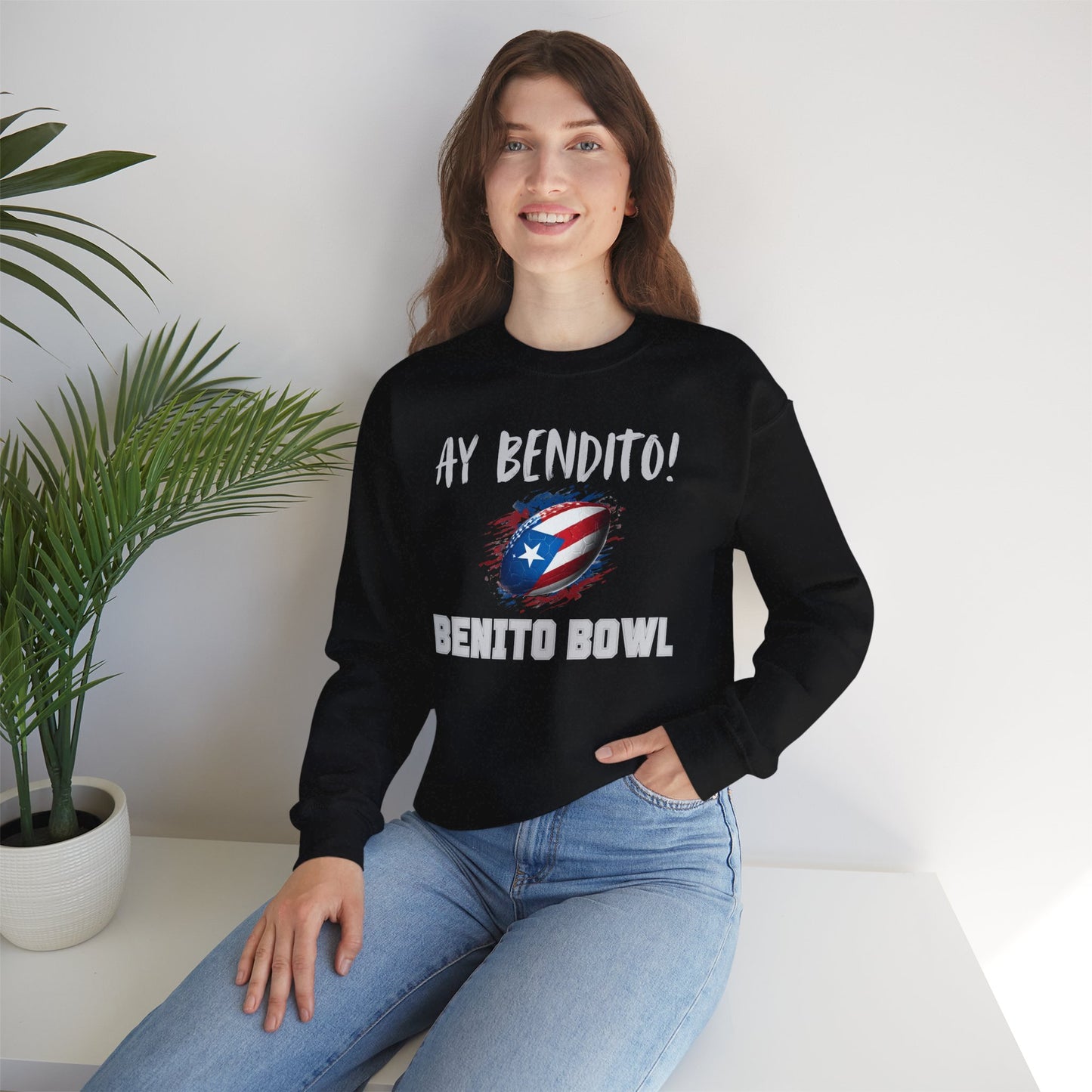Ay Bendito! Benito Bowl Sweatshirt, Halftime Benito Shirt, Football Fan Gift, Benito Sweatshirt, Puerto Rico Heritage Boriqua Pride Gift