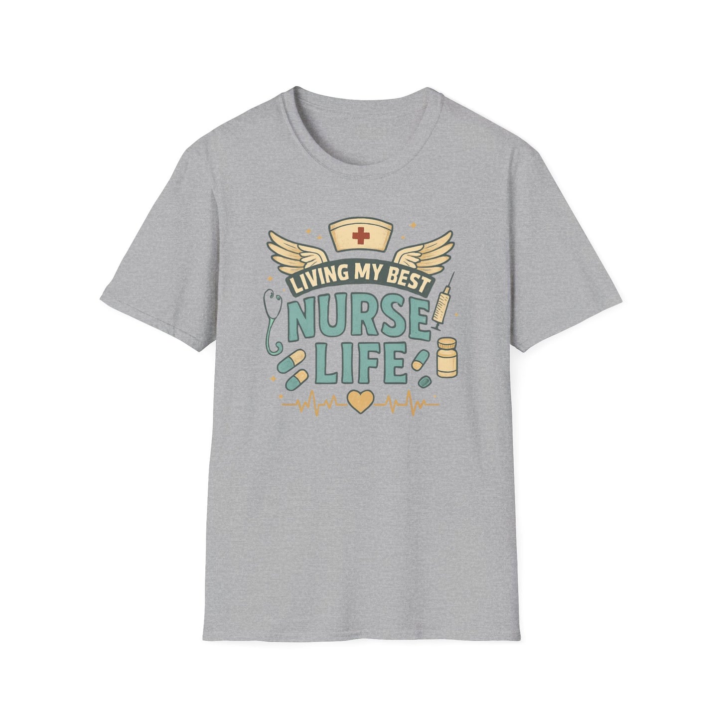 Living My Best Nurse Life Shirt – Cute Nurse Shirt for Women – RN Nurse Life Tee – Nurse Appreciation Gift, Medical Worker Shirt