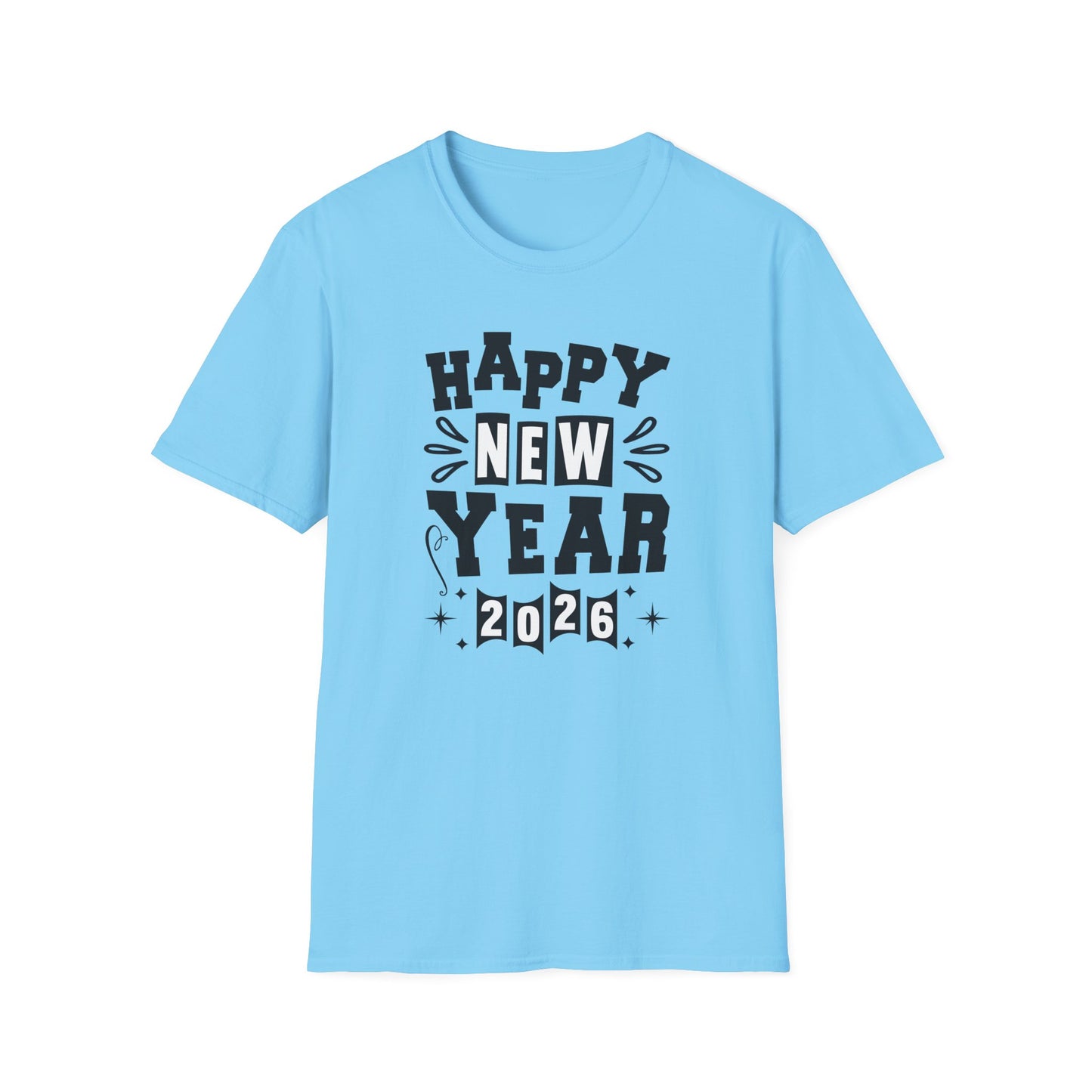 Happy New Year 2026 T-Shirt – Retro New Year Graphic Tee, NYE Party Shirt, Vintage Bold Typography 2026 Shirt, New Year’s Eve Countdown Outfit