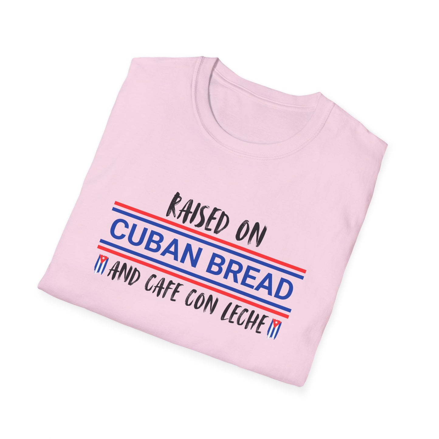 Raised on Cuban Bread and Cafe Con Leche T-Shirt, Cute Graphic Tee for Hispanic Heritage, Cuban Food Heritage Latin roots Tee, Hispanic Gift