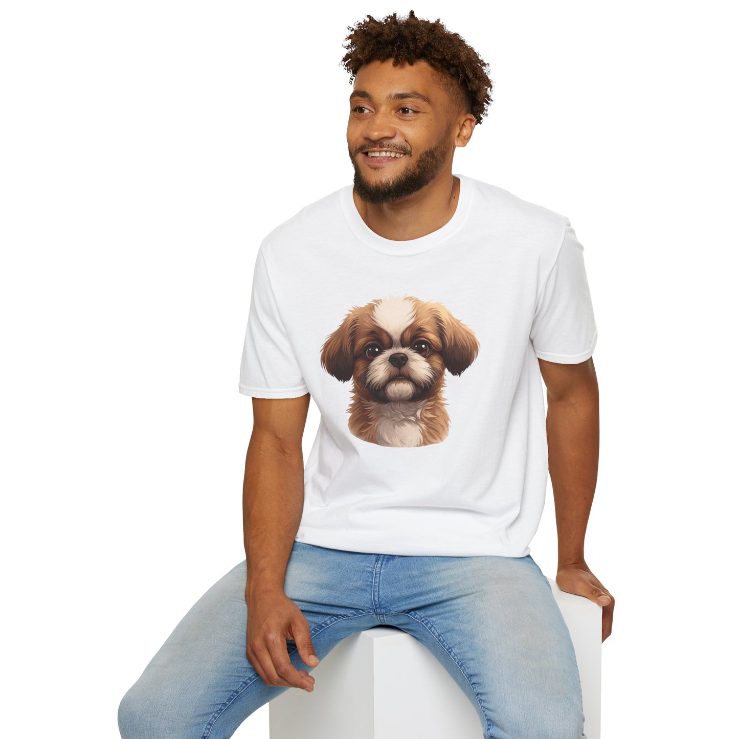 Shih Tzu Dog Portrait Shirt – Shih Tzu Shepherd Dog Lover Gift, Cute Dog Mom Tee, Dog Dad Shirt, Pet Breed Apparel