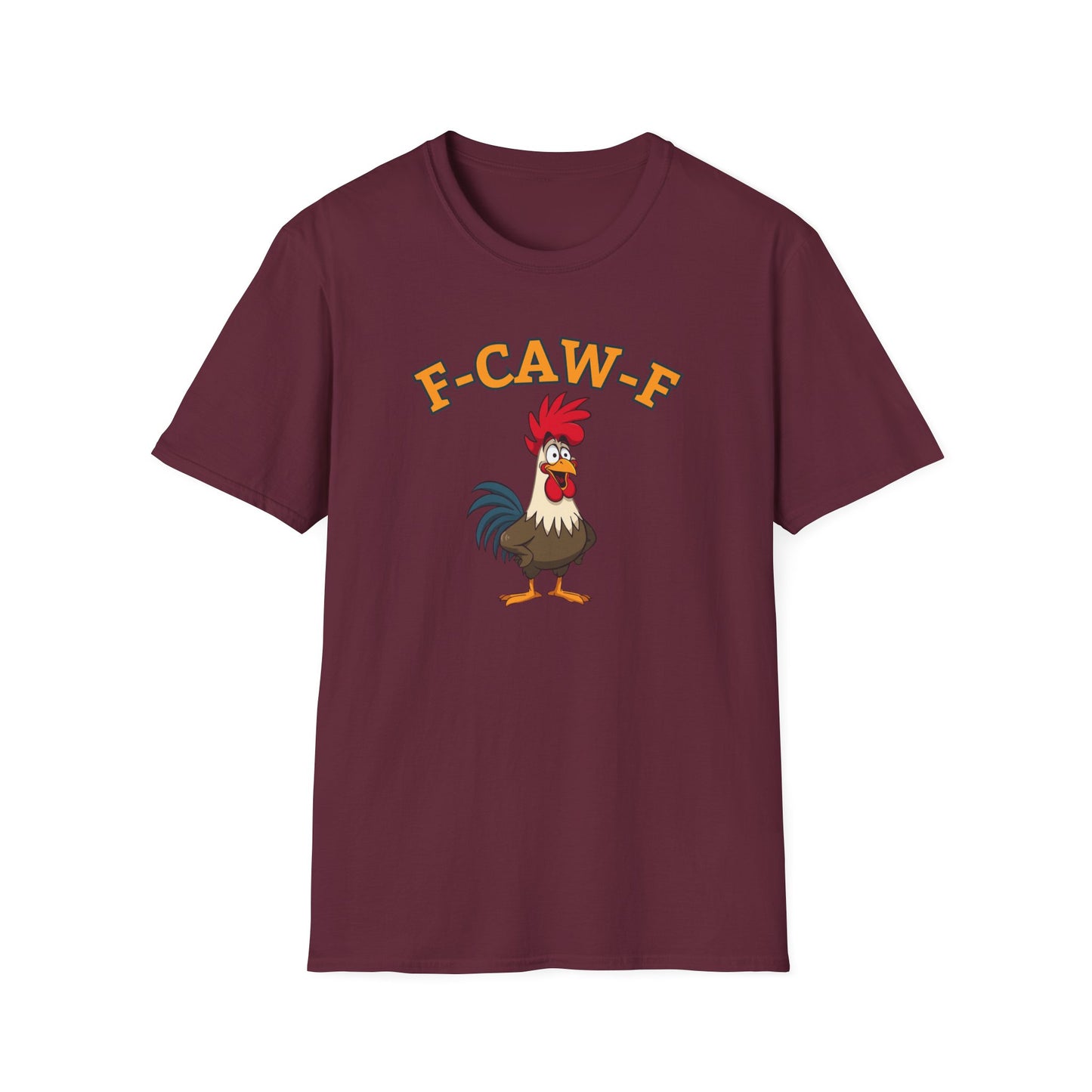 Funny F-CAW-F Rooster T-Shirt, Rooster Lover Shirt, Chicken Tee, Humorous Top, Fun Bird Apparel, Gift for him, Gift for her, Funny Shirt