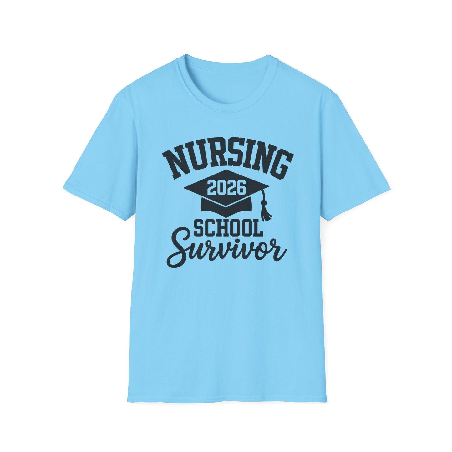 Nursing 2026 School Survivor T-Shirt, Nurse Graduation Shirt, RN Student Gift, Nursing School Grad Tee