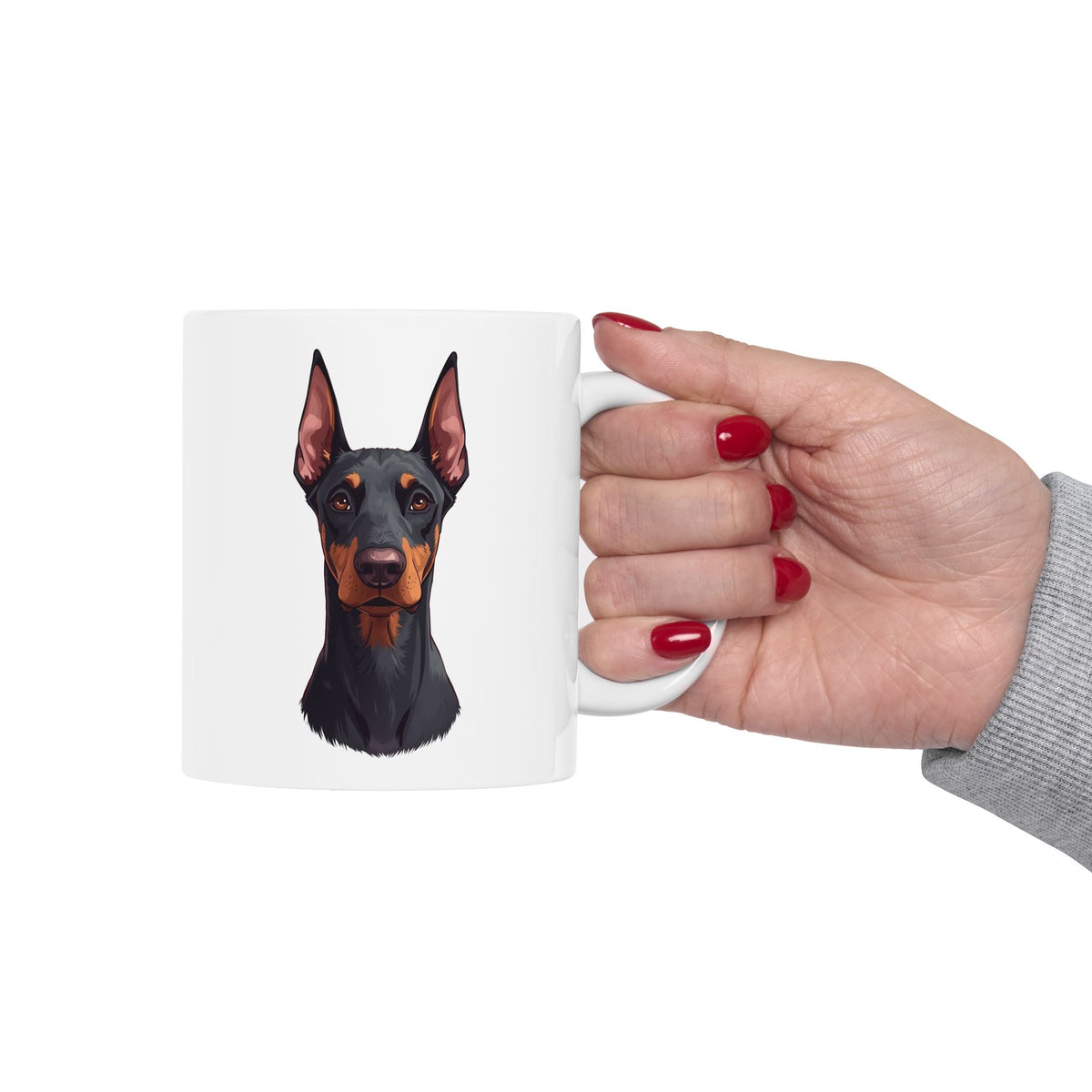 Doberman Mug, Doberman Pinscher Coffee Mug, Dog Lover Gift, Doberman Mom Dog Dad Mug, Pet Parent Cup 11oz or 15oz, Dog Lover Gift