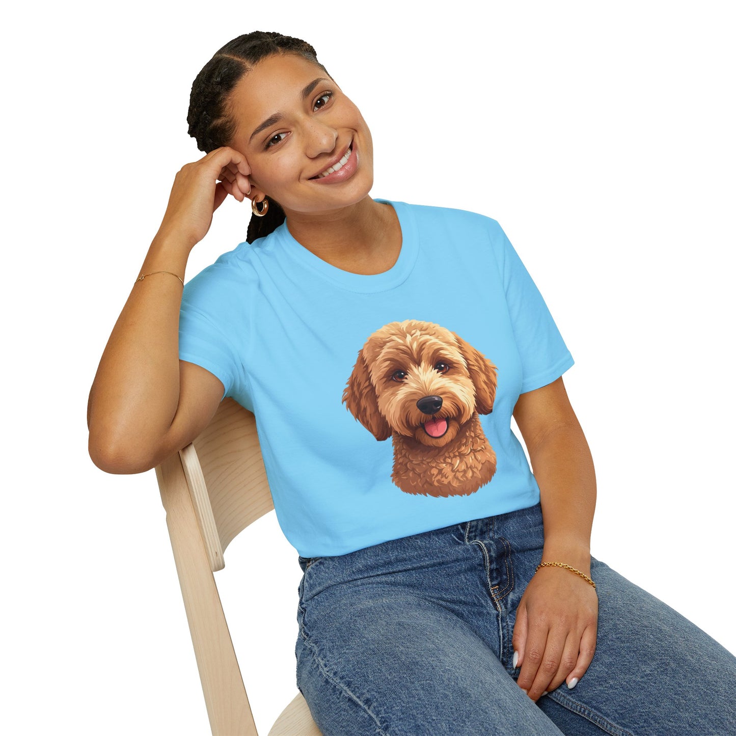 Goldendoodle Dog Portrait Shirt – Goldendoodle Dog Lover Gift, Cute Dog Mom Tee, Dog Dad Shirt, Pet Breed Apparel
