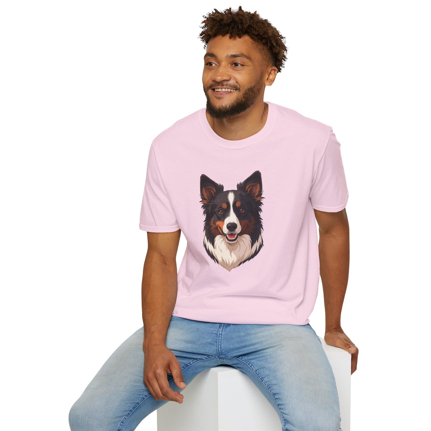 Border Collie Dog Portrait Shirt – Border Collie Dog Lover Gift, Cute Dog Mom Tee, Dog Dad Shirt, Pet Breed Apparel