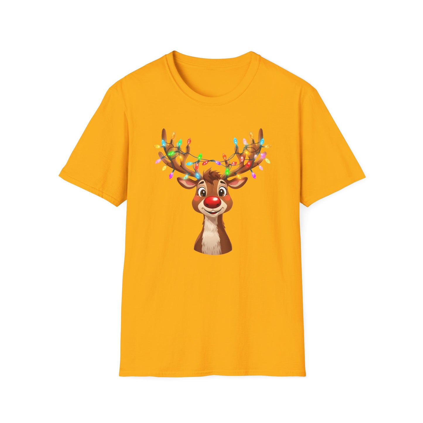 Reindeer with Christmas Lights Shirt, Family Christmas Shirts, Christmas T Shirt, Holiday Shirt, Cute Xmas Shirt for the family, Holiday Gift
