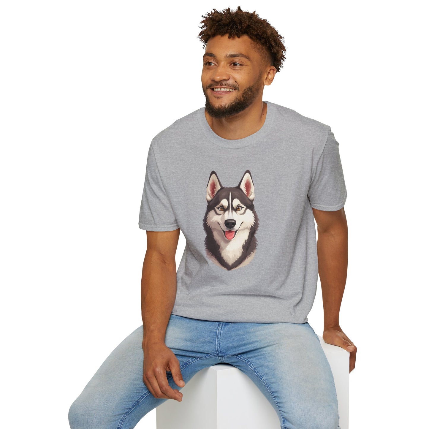 Siberian Husky Dog Portrait Shirt – Husky Dog Lover Gift, Cute Dog Mom Tee, Dog Dad Shirt, Pet Breed Apparel