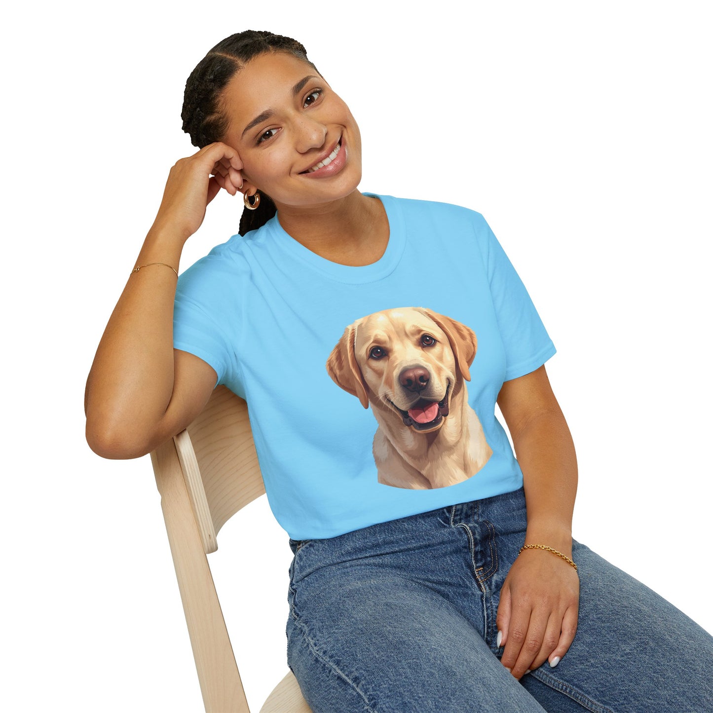 Labrador Retriever Dog Portrait Shirt – Lab Dog Lover Gift, Cute Dog Mom Tee, Dog Dad Shirt, Pet Breed Apparel