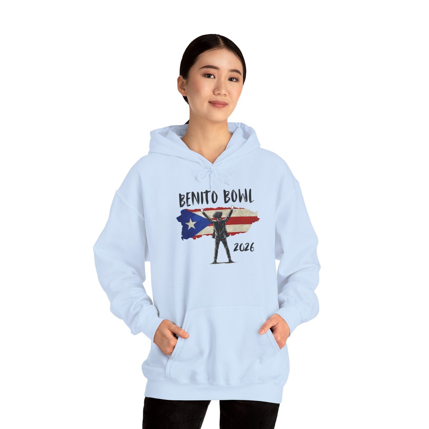 Benito Bowl 2026 PR Flag Hoodie, Benito Bowl, Football Fan Gift, Puerto Rico Boricua Heritage Culture Pride Hoodie