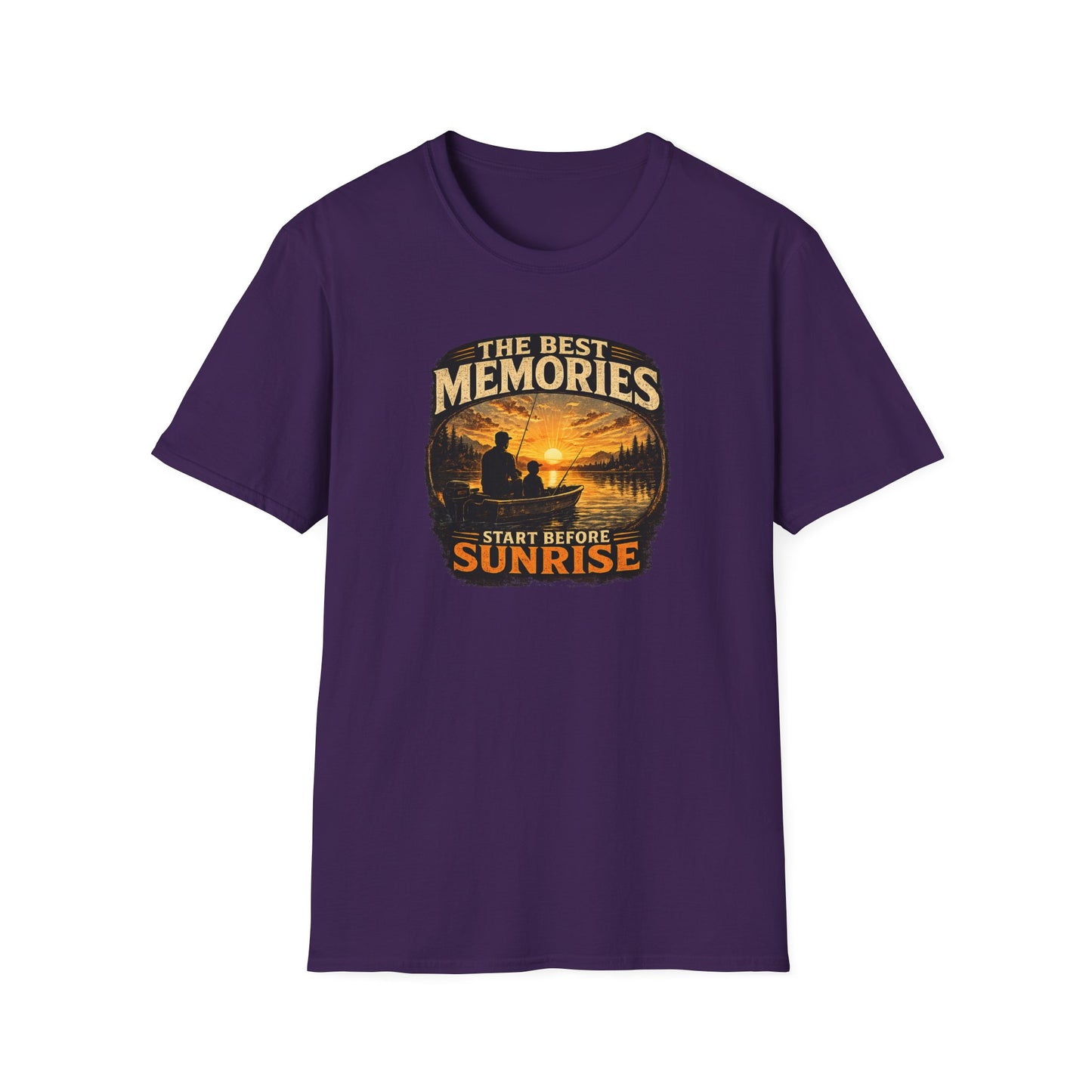 Fishing Shirt for Dad, Best Memories Start Before Sunrise Tee, Fisherman Gift Shirt, Fathers Day Fishing T-Shirt