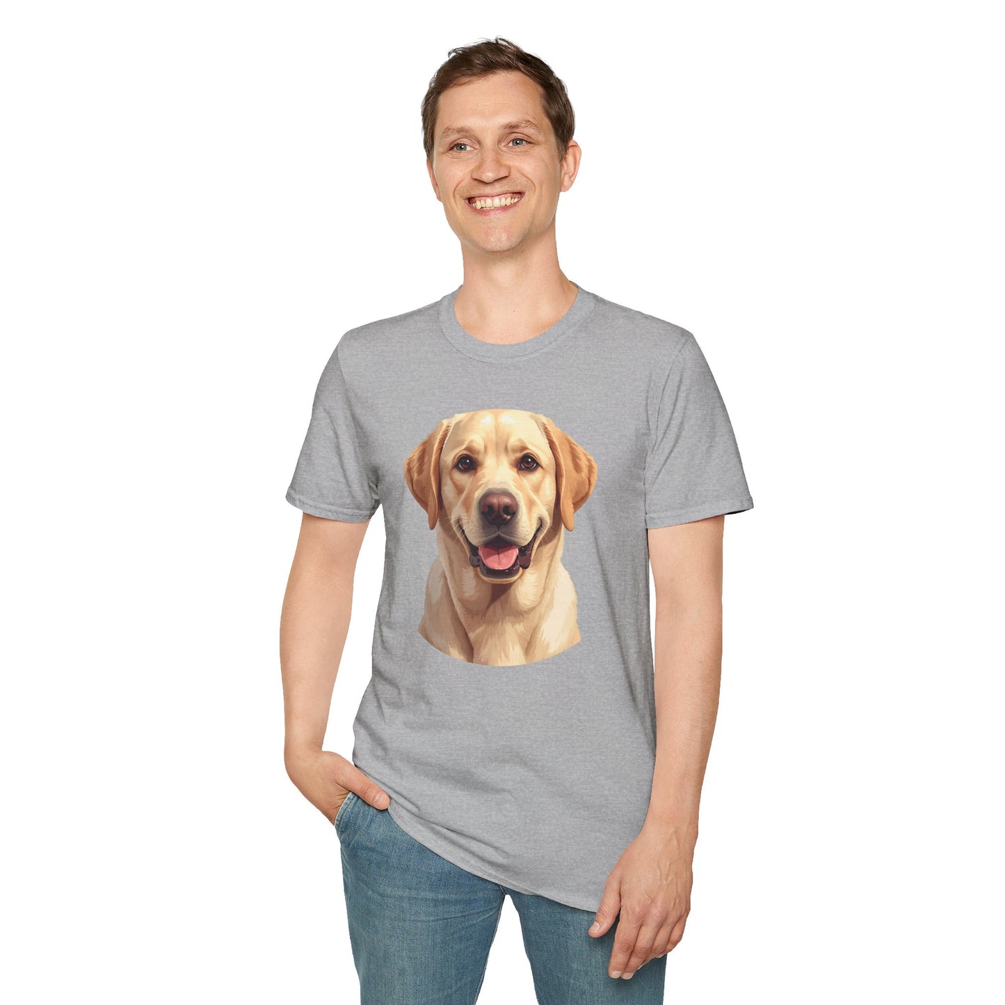 Labrador Retriever Dog Portrait Shirt – Lab Dog Lover Gift, Cute Dog Mom Tee, Dog Dad Shirt, Pet Breed Apparel