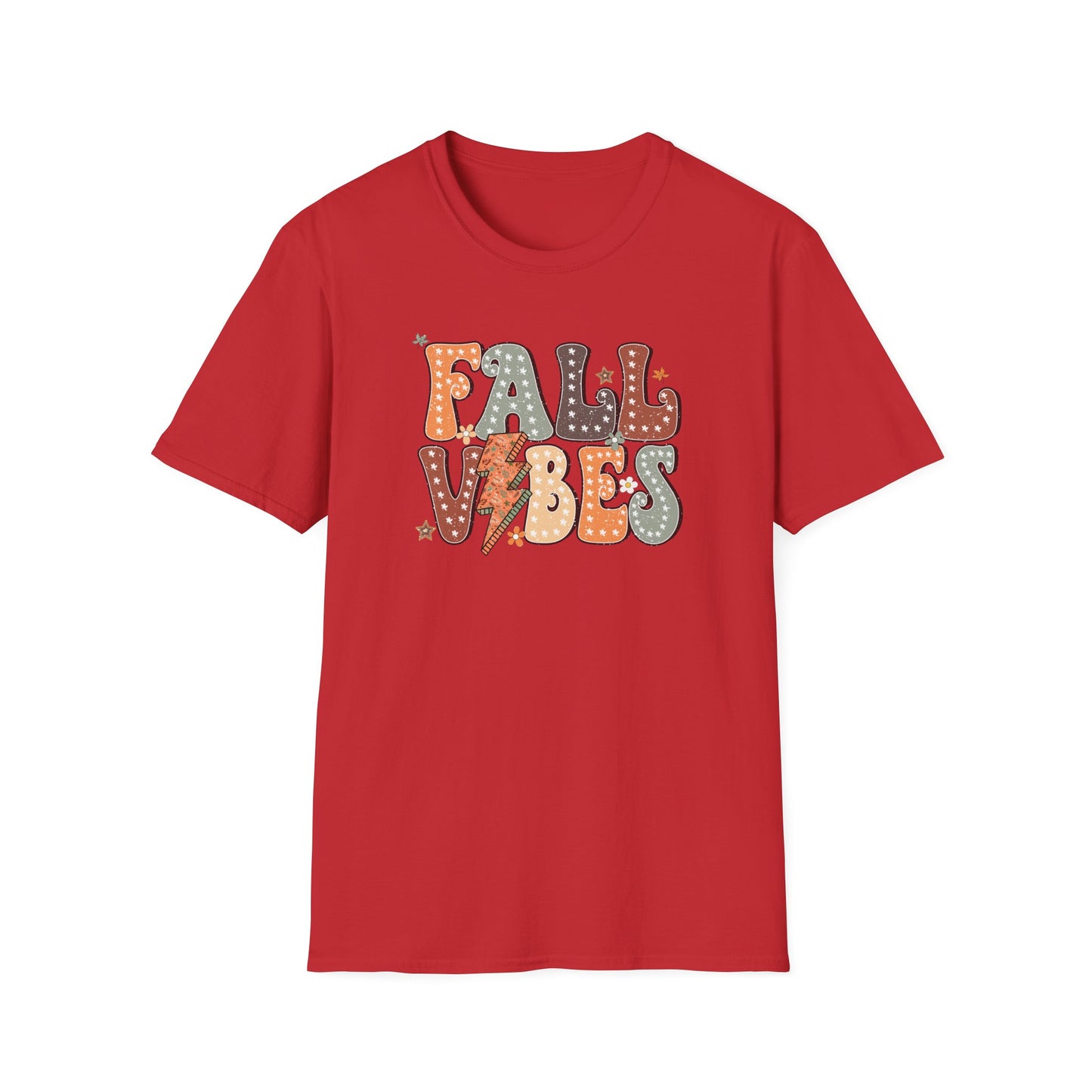 Fall Vibes T-Shirt, Autumn Graphic Tee, Cozy Shirt, Relaxing Casual Top, Seasonal Clothing, Thanksgiving Tee, Friendsgiving gift