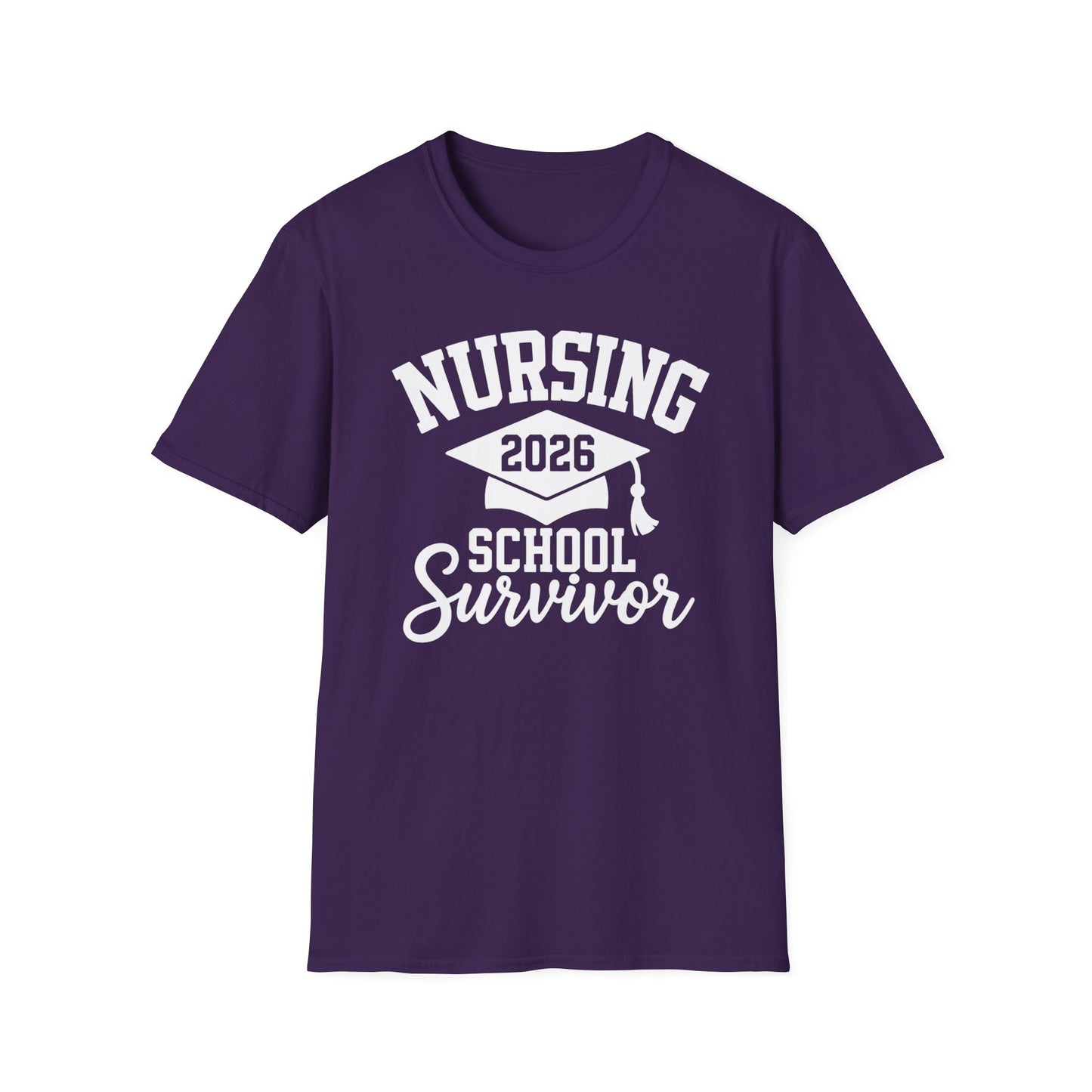 Nursing 2026 School Survivor T-Shirt, Nurse Graduation Shirt, RN Student Gift, Nursing School Grad Tee