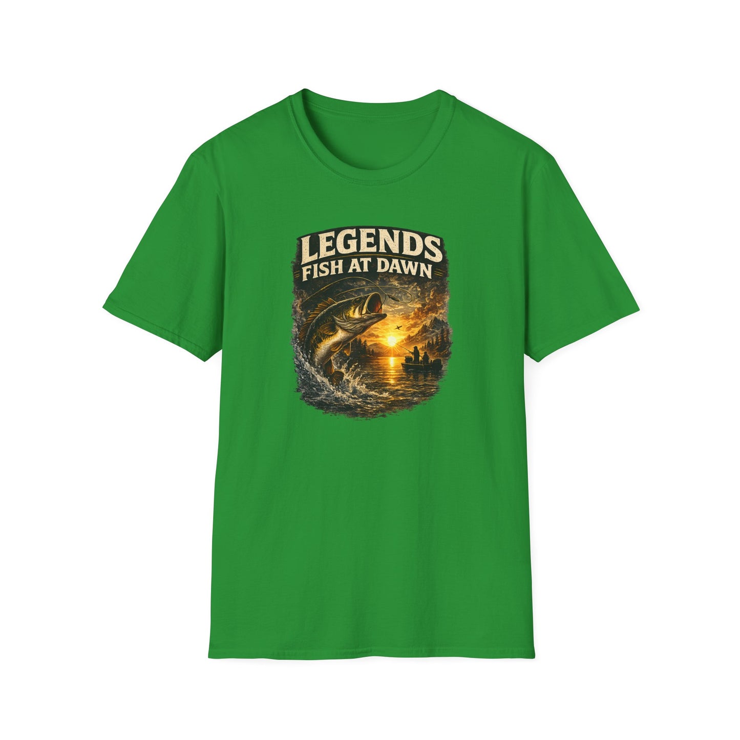 Fishing Shirt for Men, Legends Fish at Dawn Tee, Bass Fishing T-Shirt, Fisherman Gift, Fathers Day Shirt for Dad