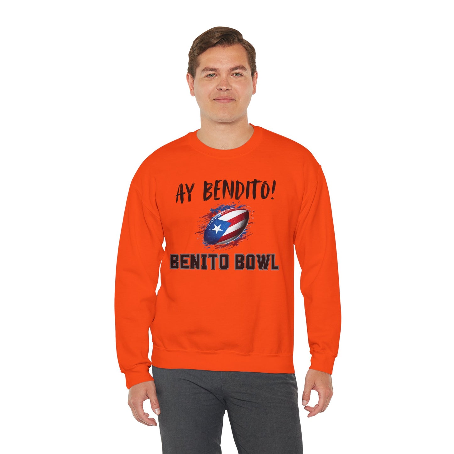 Ay Bendito! Benito Bowl Sweatshirt, Halftime Benito Shirt, Football Fan Gift, Benito Sweatshirt, Puerto Rico Heritage Boriqua Pride Gift