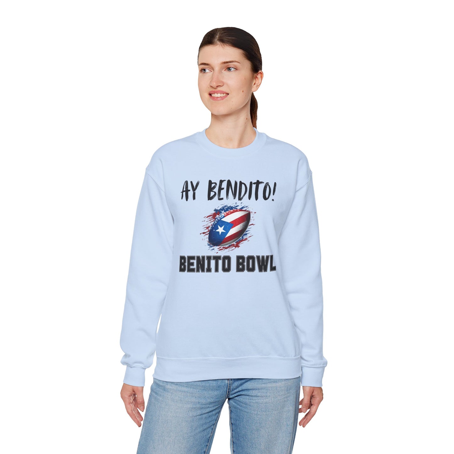 Ay Bendito! Benito Bowl Sweatshirt, Halftime Benito Shirt, Football Fan Gift, Benito Sweatshirt, Puerto Rico Heritage Boriqua Pride Gift