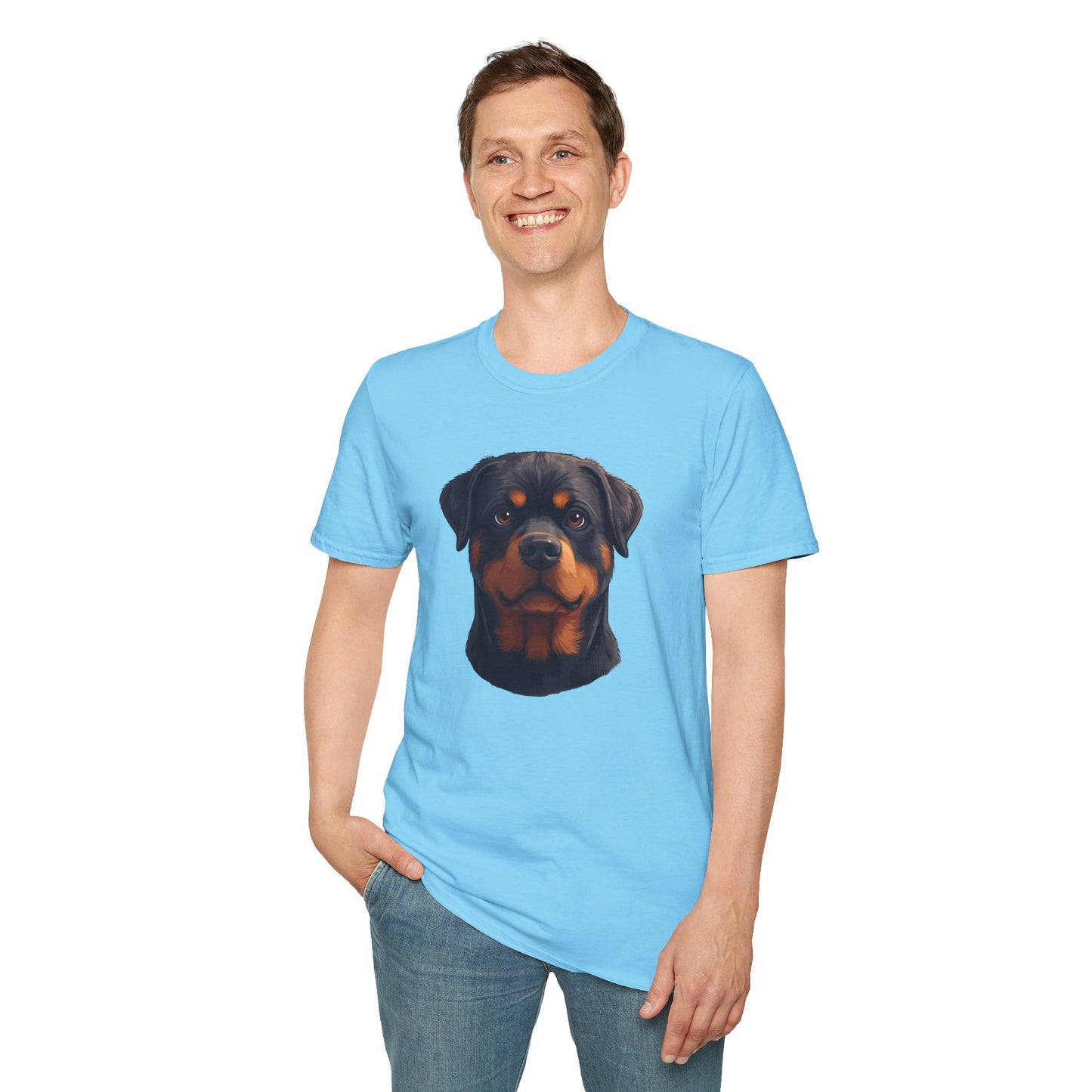 Rottweiler Dog Portrait Shirt – Rottweiler Dog Lover Gift, Cute Dog Mom Tee, Dog Dad Shirt, Pet Breed Apparel