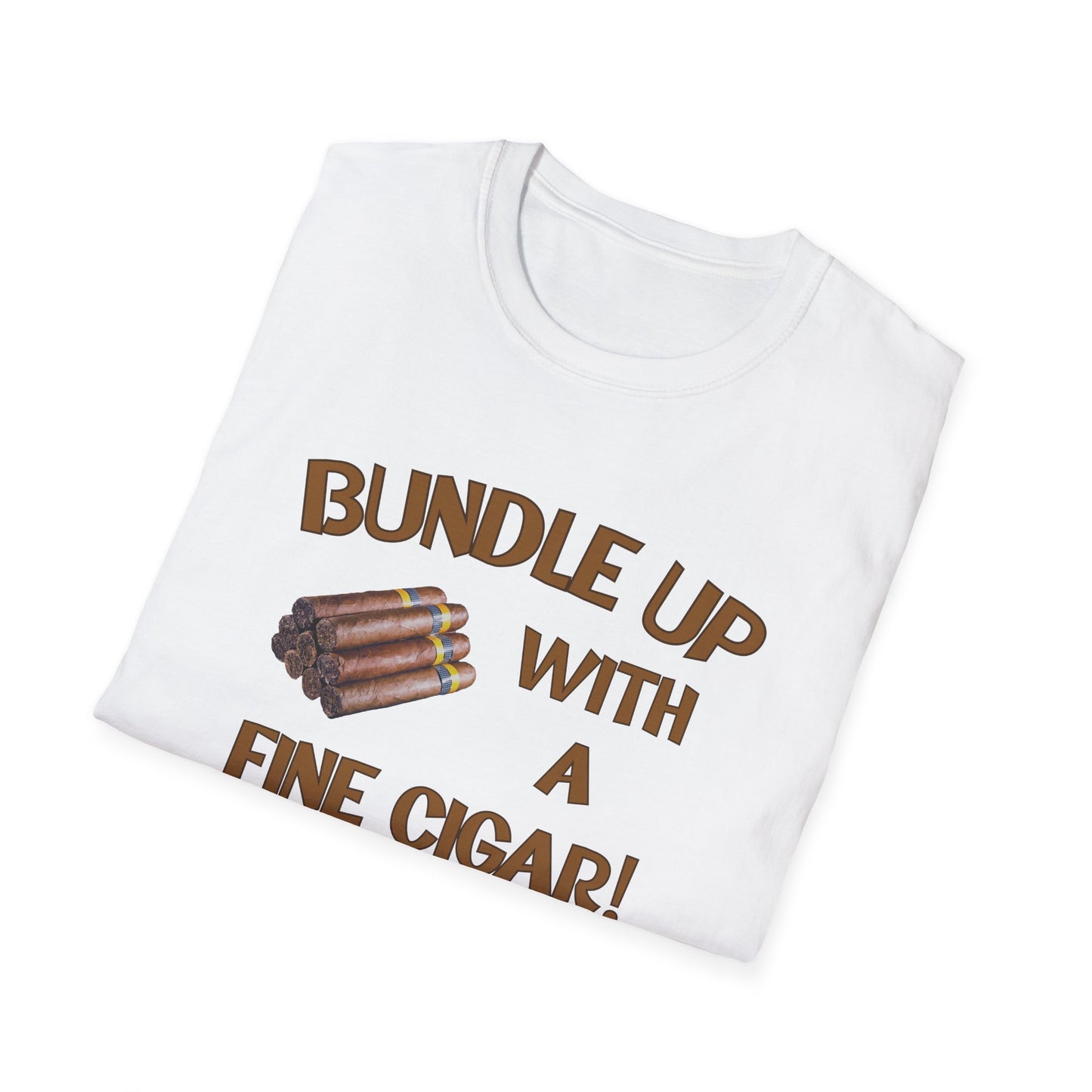Bundle Up With A Fine Cigar Unisex T-Shirt, BBQ Pool Party Shirt, Relaxation Leisure, Cigar lover Gift, Cigar Aficionado, Dad Gift