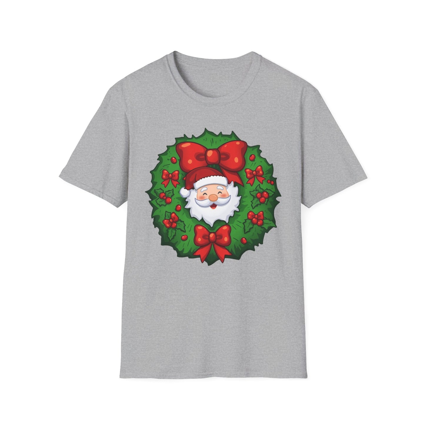 Santa Wreath Shirt, Family Christmas Shirts, Christmas T Shirt, Holiday Shirt, Cute Xmas Shirt for the family, Holiday Gift