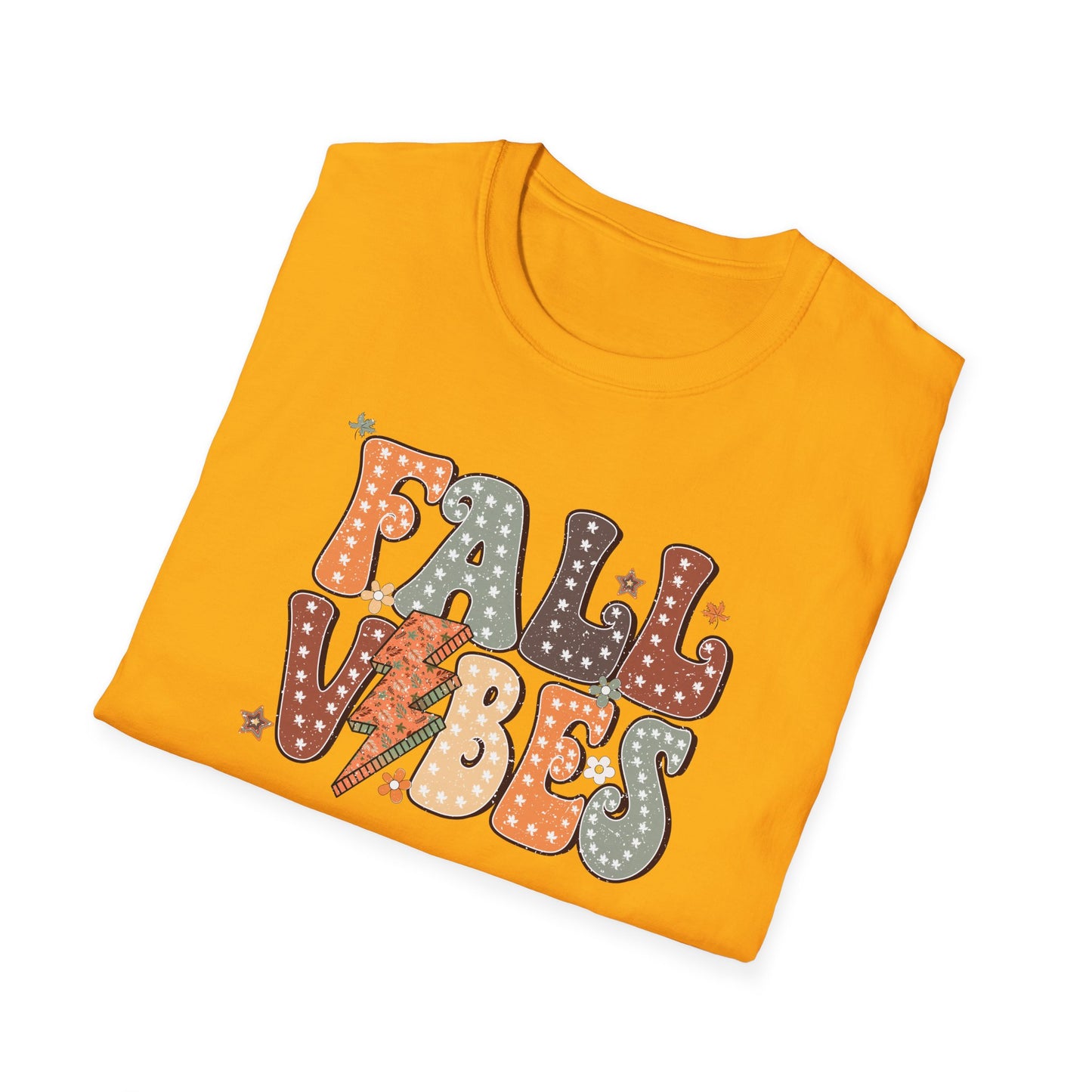 Fall Vibes T-Shirt, Autumn Graphic Tee, Cozy Shirt, Relaxing Casual Top, Seasonal Clothing, Thanksgiving Tee, Friendsgiving gift