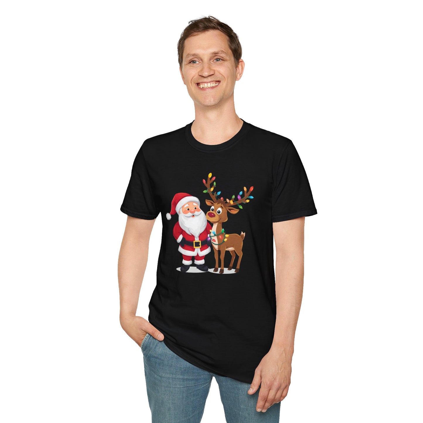 Santa and Rudolph Shirt, Family Christmas Shirts, Christmas T Shirt, Holiday Shirt, Cute Xmas Shirt for the family, Holiday Gift