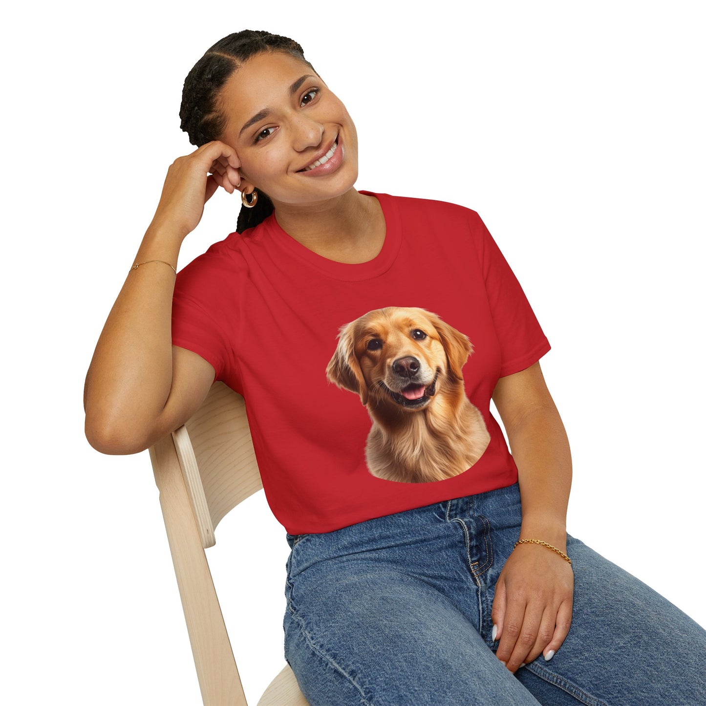 Golden Retriever Dog Portrait Shirt – Lab Dog Lover Gift, Cute Dog Mom Tee, Dog Dad Shirt, Pet Breed Apparel
