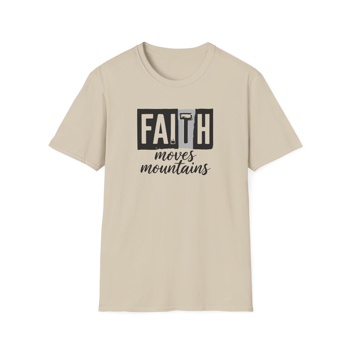 Faith Moves Mountains T-Shirt – Inspirational Christian Shirt, Bible Verse Faith Tee, Motivational Religious Apparel