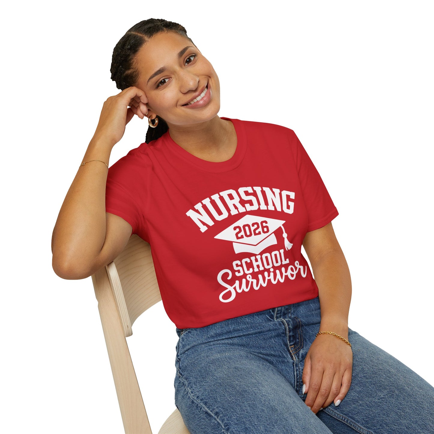 Nursing 2026 School Survivor T-Shirt, Nurse Graduation Shirt, RN Student Gift, Nursing School Grad Tee