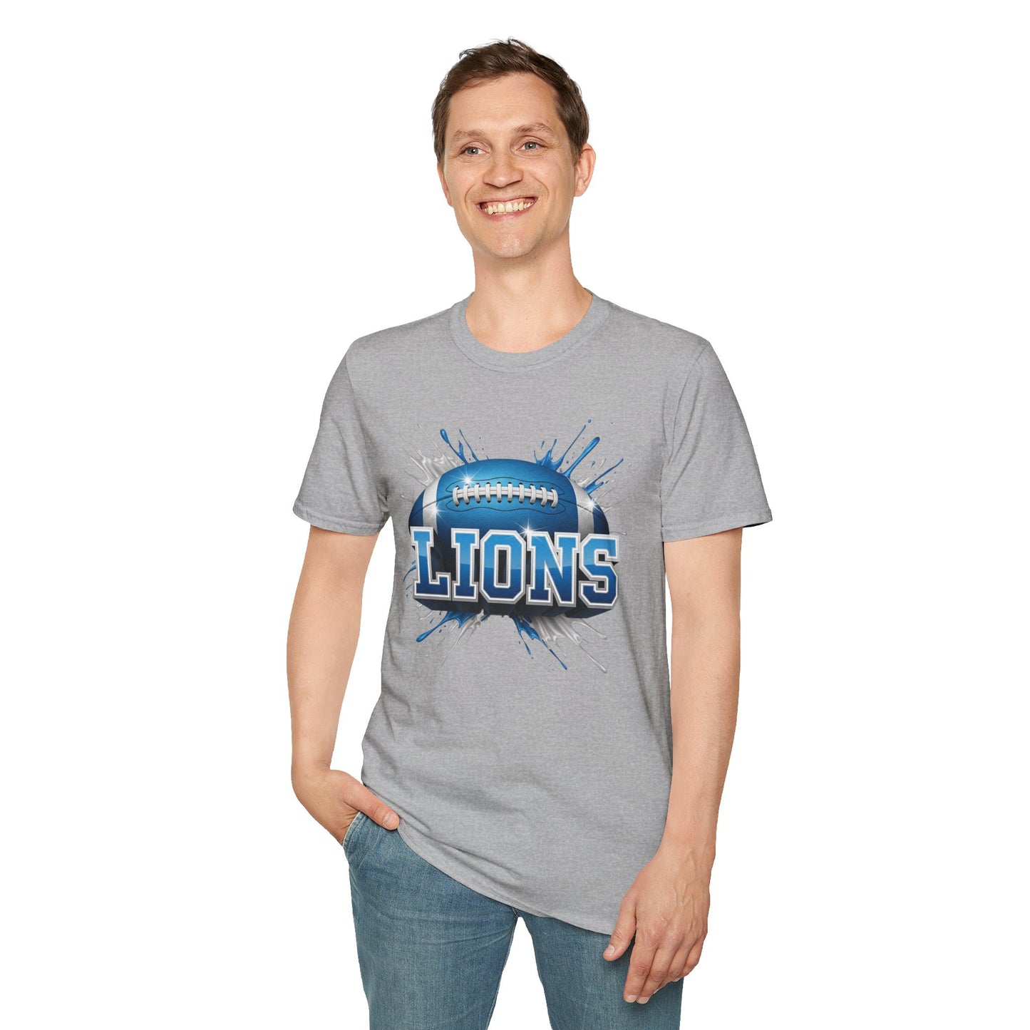 Detroit Football Unisex T-Shirt, Detroit Team Tee, Football Gift for Detroit Fans, Game Day Shirt, Sports Fan Apparel, Football Tee