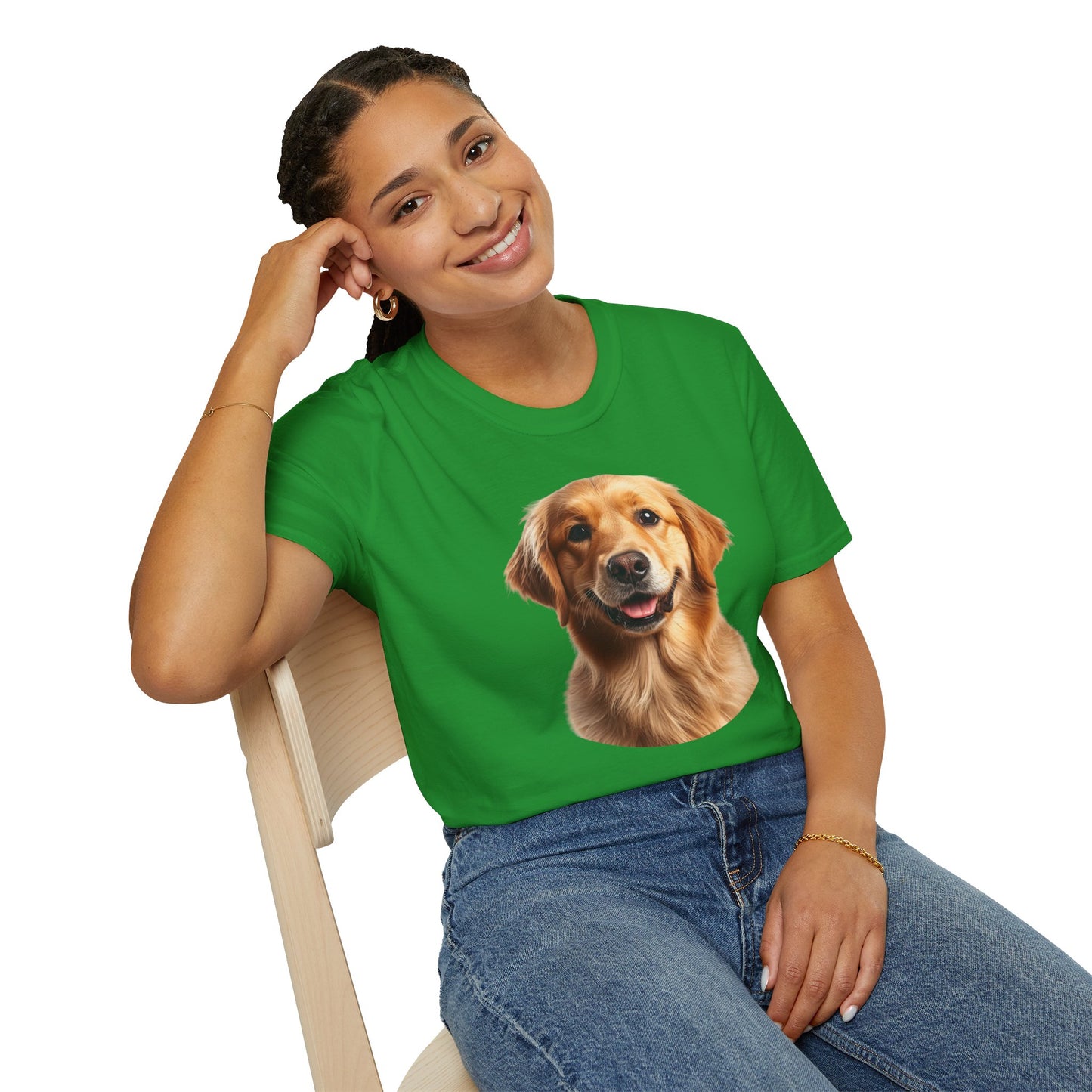 Golden Retriever Dog Portrait Shirt – Lab Dog Lover Gift, Cute Dog Mom Tee, Dog Dad Shirt, Pet Breed Apparel