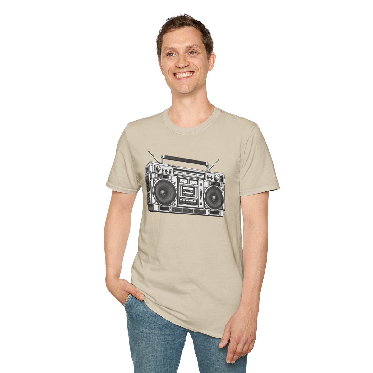 Boombox T-Shirt, Retro Music Shirt, Vintage Cassette Radio Tee, 80s 90s Nostalgia, Music Lover Gift