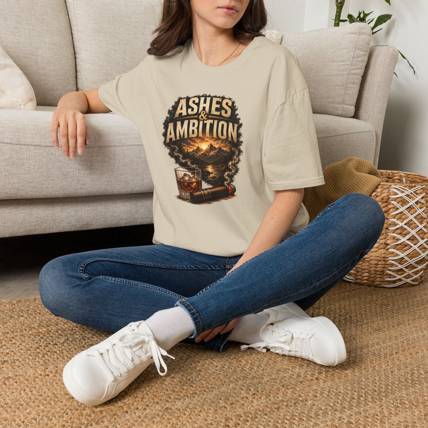 Ashes & Ambition Mountain Retreat T-Shirt – Cigar & Whiskey Lifestyle Tee